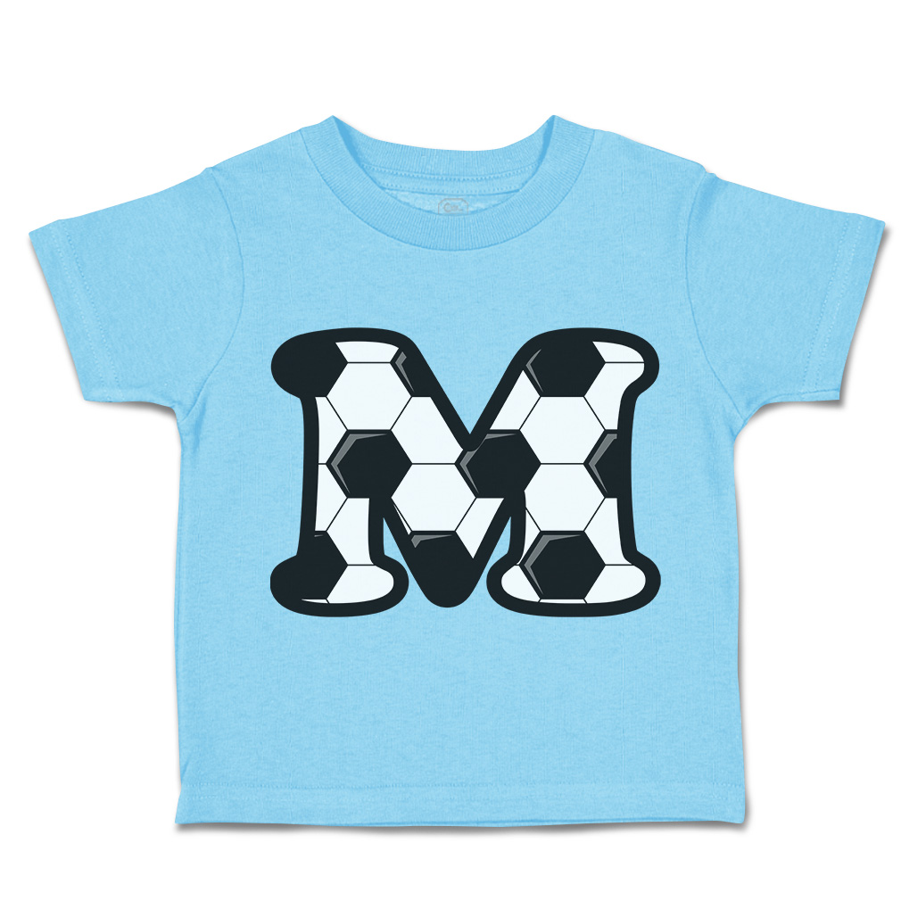 Toddler T-Shirt Soccer M Letter Alphabet Euro Cup Boy & Girl Clothes Cotton - Picture 16 of 39