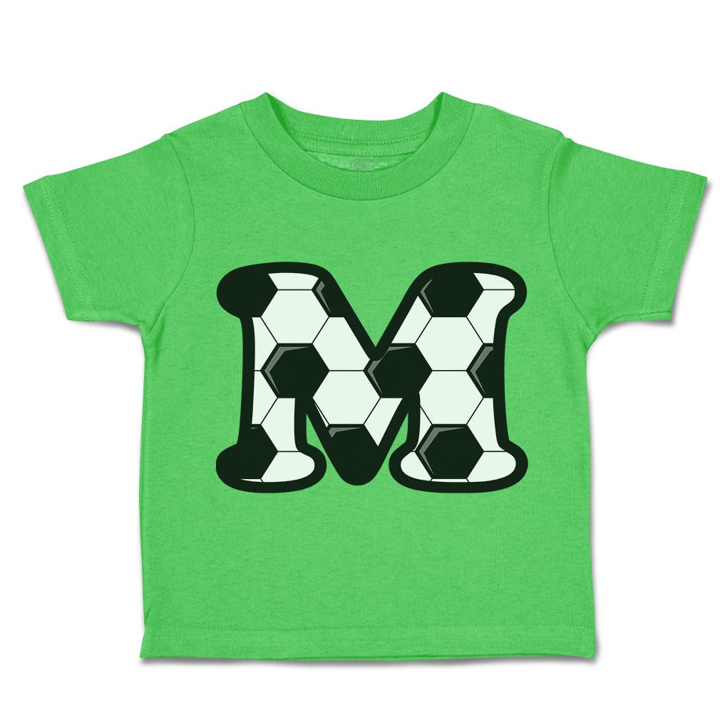 Toddler T-Shirt Soccer M Letter Alphabet Euro Cup Boy & Girl Clothes Cotton - Picture 34 of 39