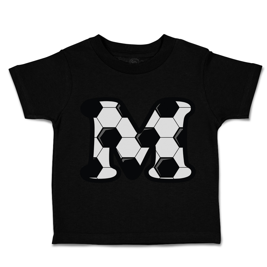 Toddler T-Shirt Soccer M Letter Alphabet Euro Cup Boy & Girl Clothes Cotton - Picture 8 of 39