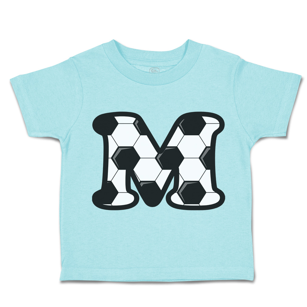 Toddler T-Shirt Soccer M Letter Alphabet Euro Cup Boy & Girl Clothes Cotton - Picture 18 of 39