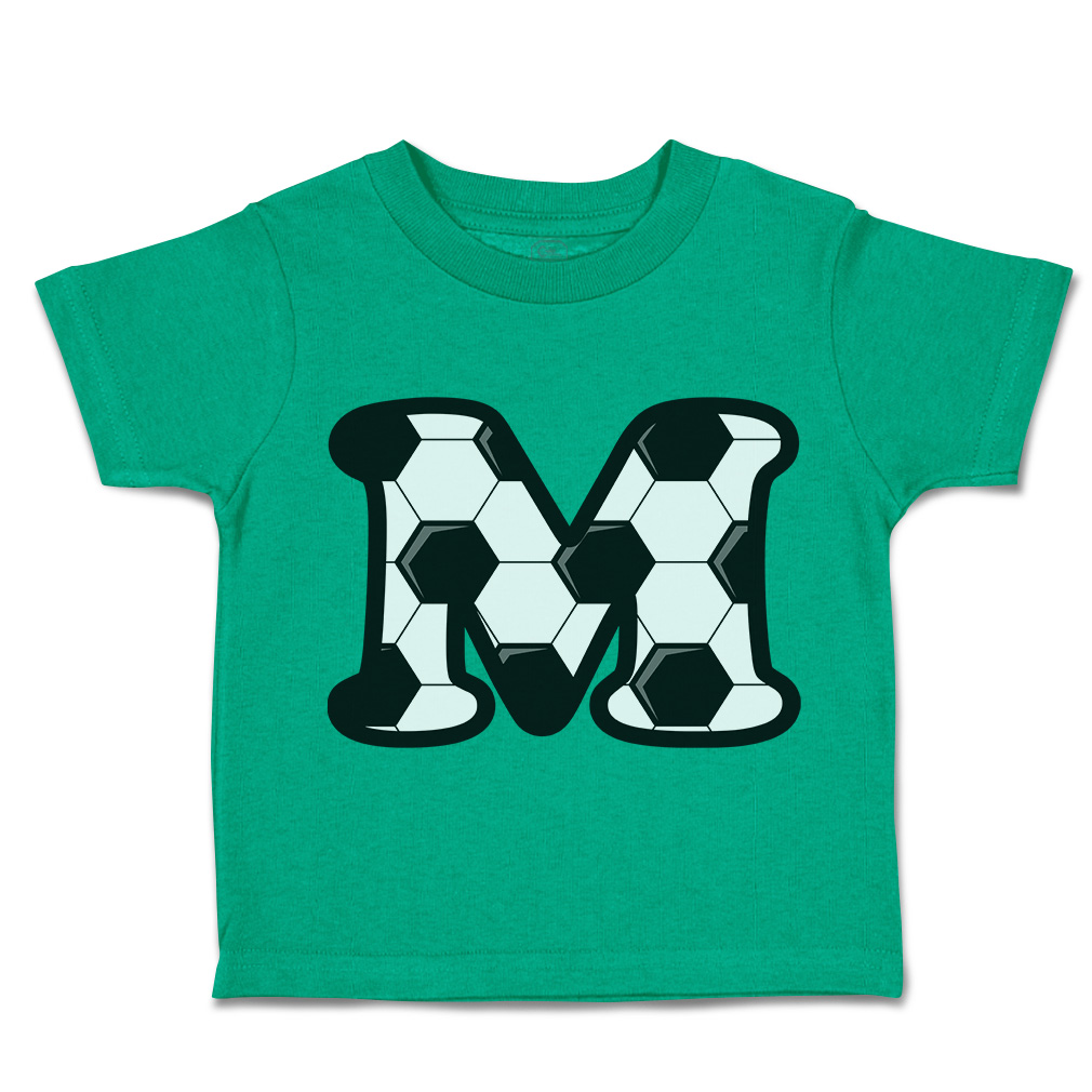 Toddler T-Shirt Soccer M Letter Alphabet Euro Cup Boy & Girl Clothes Cotton - Picture 36 of 39