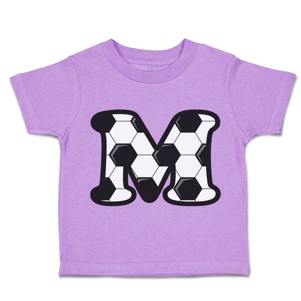 Toddler T-Shirt Soccer M Letter Alphabet Euro Cup Boy & Girl Clothes Cotton - Picture 30 of 39