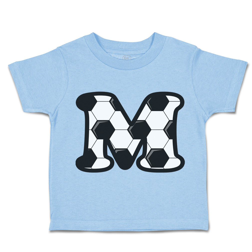 Toddler T-Shirt Soccer M Letter Alphabet Euro Cup Boy & Girl Clothes Cotton - Picture 14 of 39
