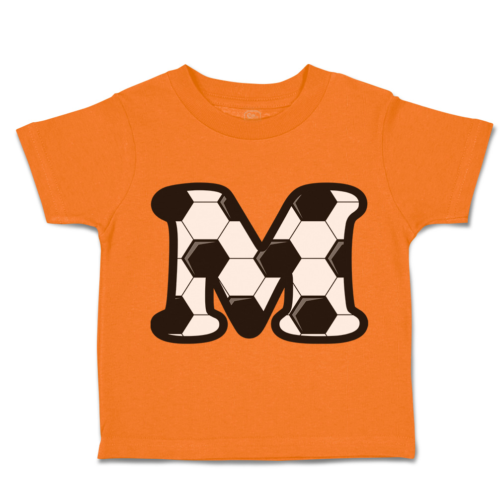 Toddler T-Shirt Soccer M Letter Alphabet Euro Cup Boy & Girl Clothes Cotton - Picture 24 of 39
