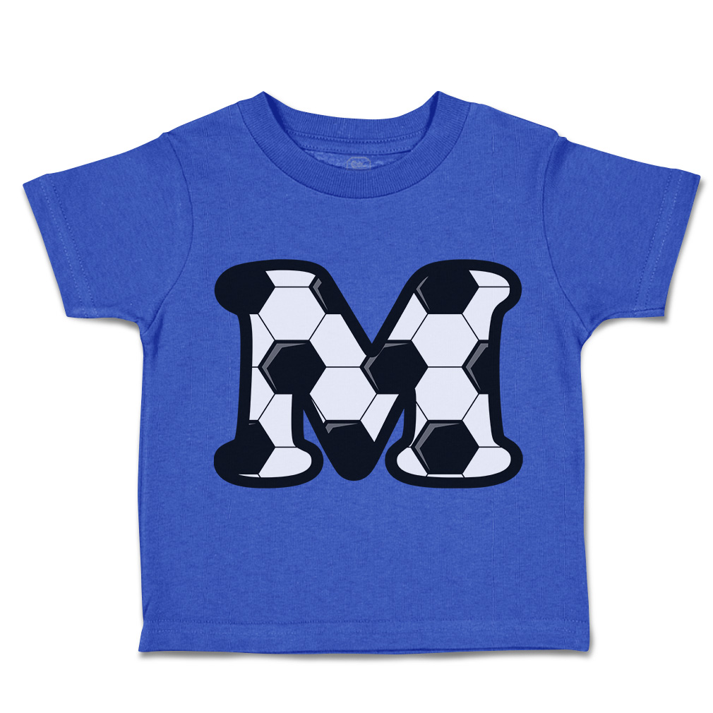 Toddler T-Shirt Soccer M Letter Alphabet Euro Cup Boy & Girl Clothes Cotton - Picture 12 of 39