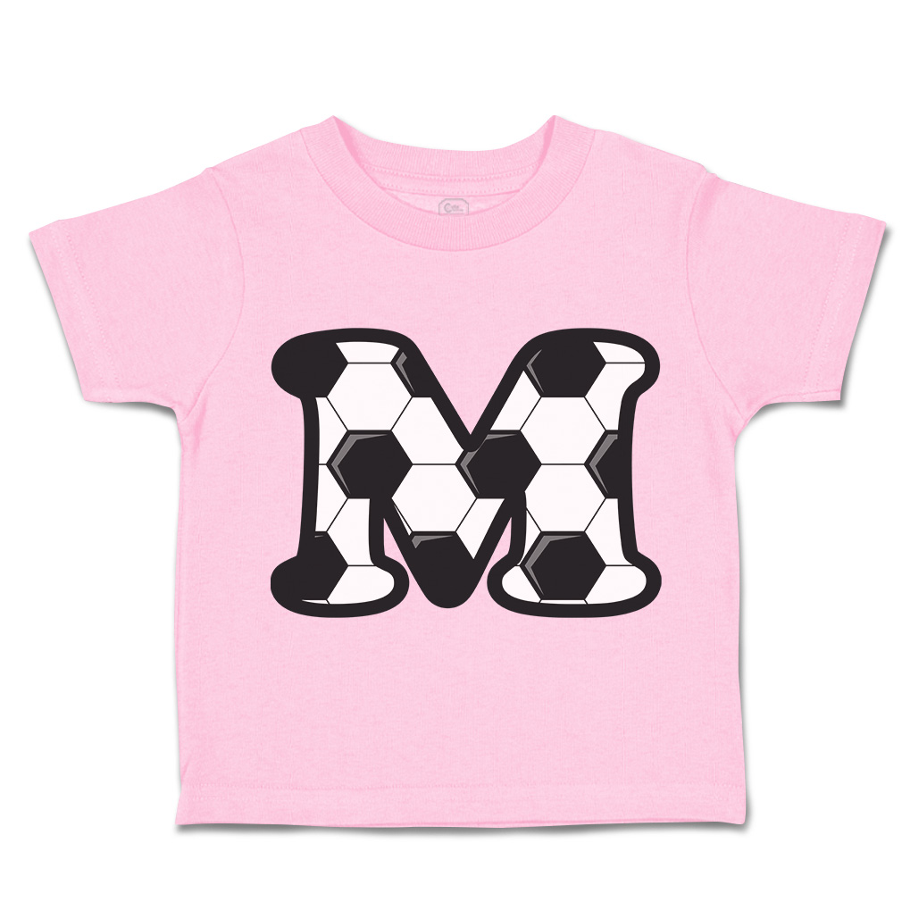 Toddler T-Shirt Soccer M Letter Alphabet Euro Cup Boy & Girl Clothes Cotton - Picture 20 of 39