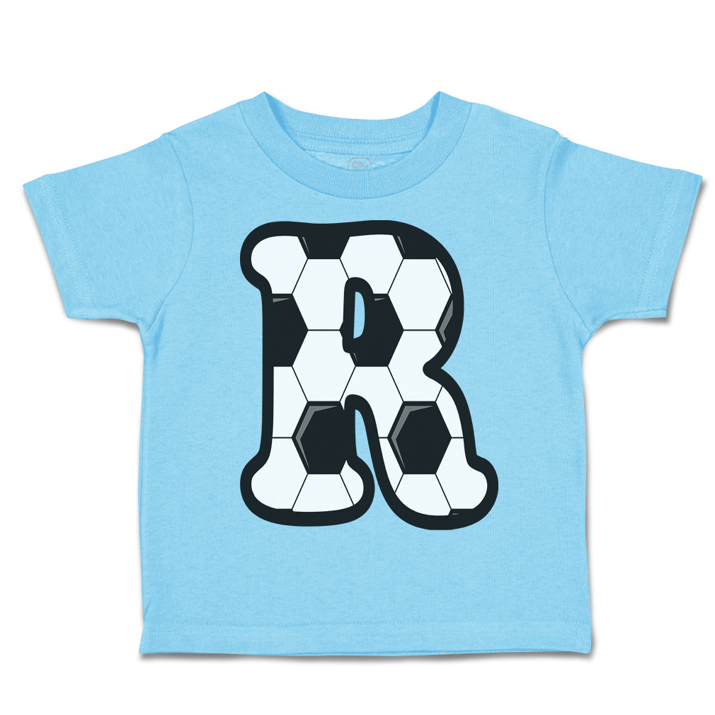 Toddler T-Shirt Soccer R Letter Alphabet Euro Cup Boy & Girl Clothes Cotton - Picture 16 of 39