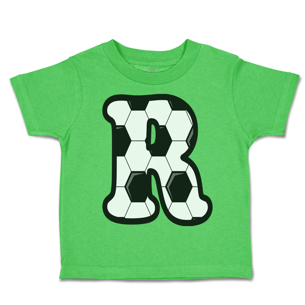 Toddler T-Shirt Soccer R Letter Alphabet Euro Cup Boy & Girl Clothes Cotton - Picture 34 of 39