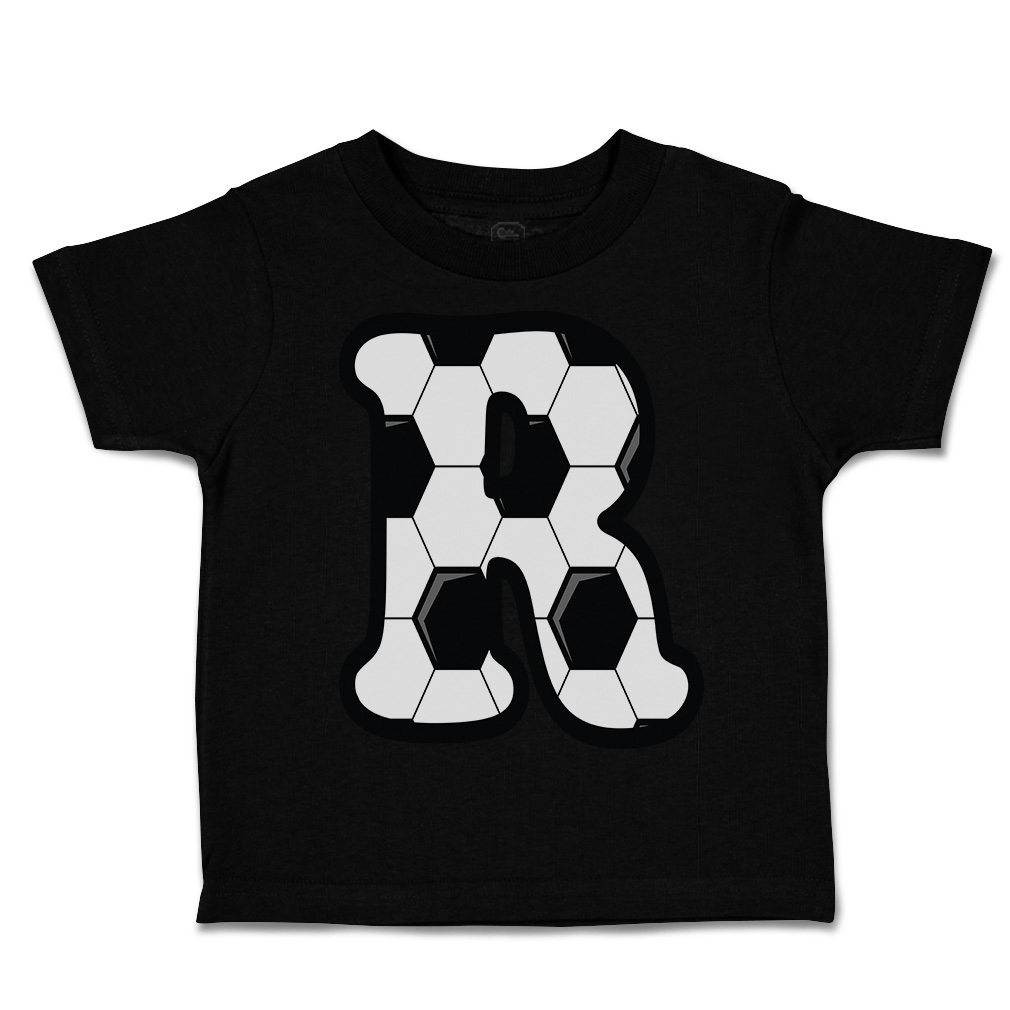 Toddler T-Shirt Soccer R Letter Alphabet Euro Cup Boy & Girl Clothes Cotton - Picture 8 of 39