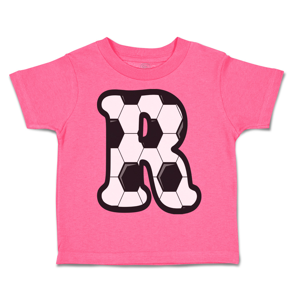 Toddler T-Shirt Soccer R Letter Alphabet Euro Cup Boy & Girl Clothes Cotton - Picture 22 of 39