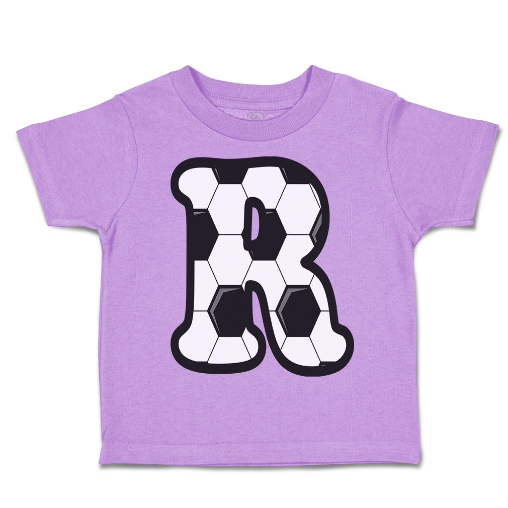Toddler T-Shirt Soccer R Letter Alphabet Euro Cup Boy & Girl Clothes Cotton - Picture 30 of 39