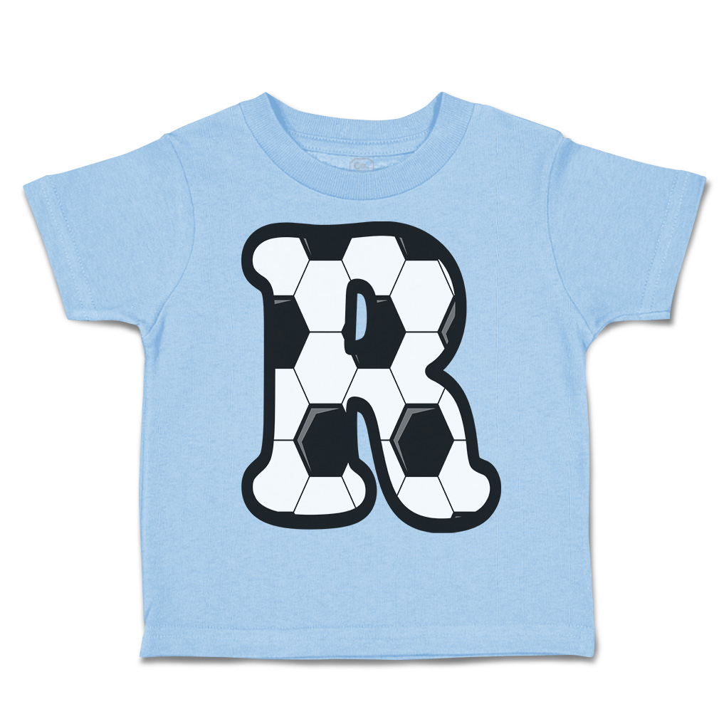 Toddler T-Shirt Soccer R Letter Alphabet Euro Cup Boy & Girl Clothes Cotton - Picture 14 of 39