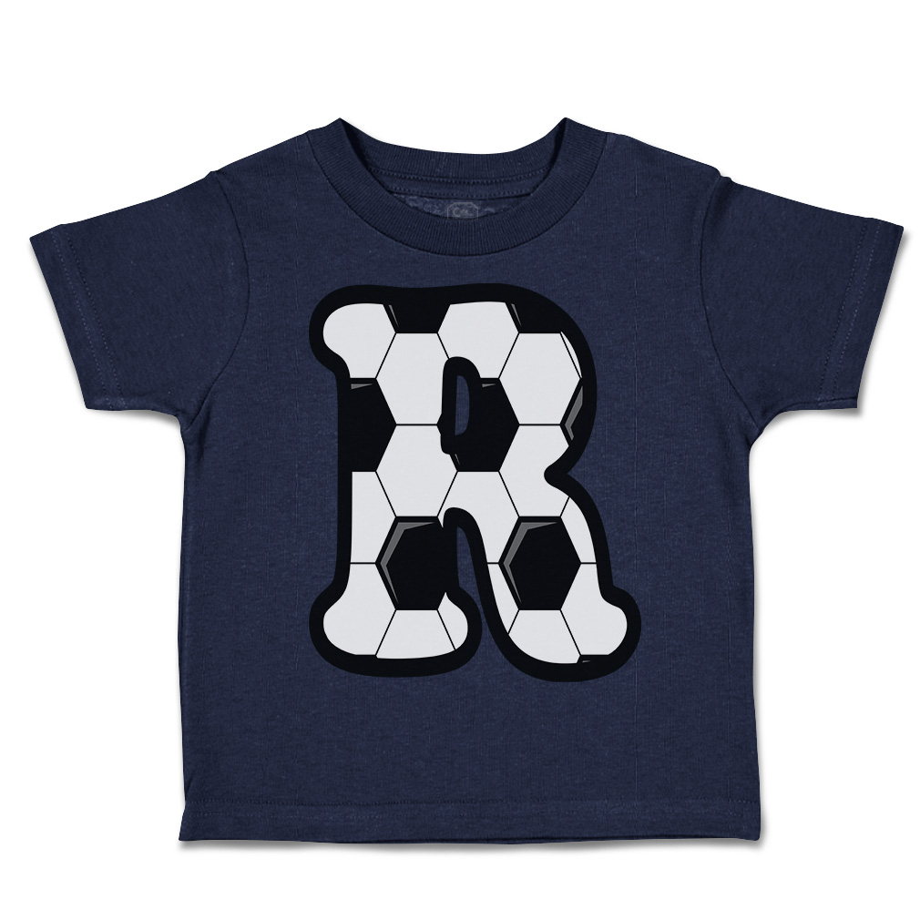 Toddler T-Shirt Soccer R Letter Alphabet Euro Cup Boy & Girl Clothes Cotton - Picture 10 of 39