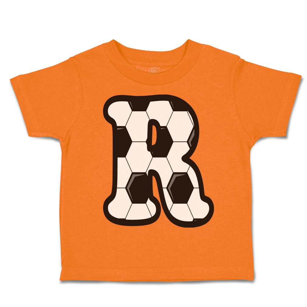 Toddler T-Shirt Soccer R Letter Alphabet Euro Cup Boy & Girl Clothes Cotton - Picture 24 of 39
