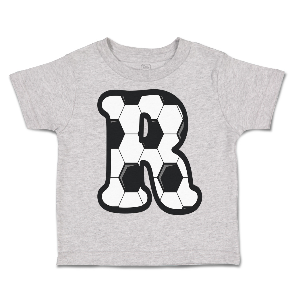 Toddler T-Shirt Soccer R Letter Alphabet Euro Cup Boy & Girl Clothes Cotton - Picture 6 of 39