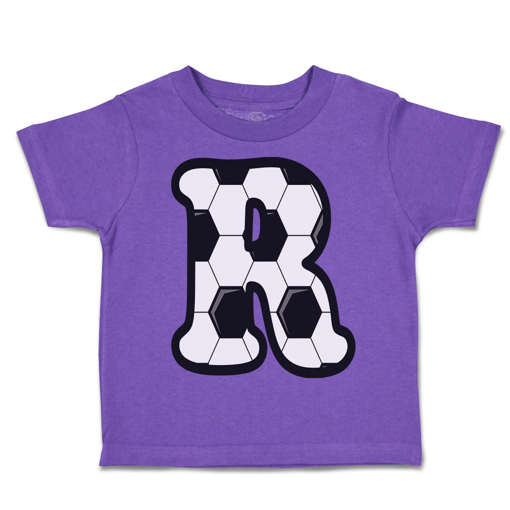 Toddler T-Shirt Soccer R Letter Alphabet Euro Cup Boy & Girl Clothes Cotton - Picture 38 of 39