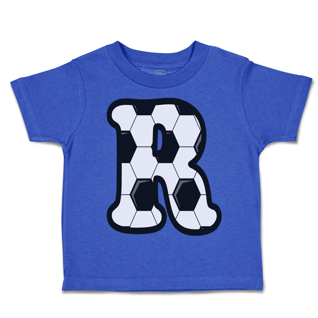 Toddler T-Shirt Soccer R Letter Alphabet Euro Cup Boy & Girl Clothes Cotton - Picture 12 of 39