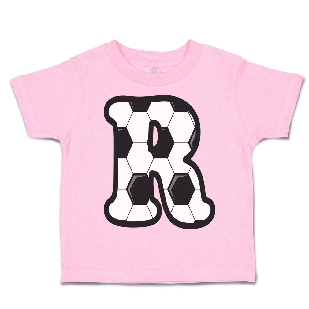 Toddler T-Shirt Soccer R Letter Alphabet Euro Cup Boy & Girl Clothes Cotton - Picture 20 of 39