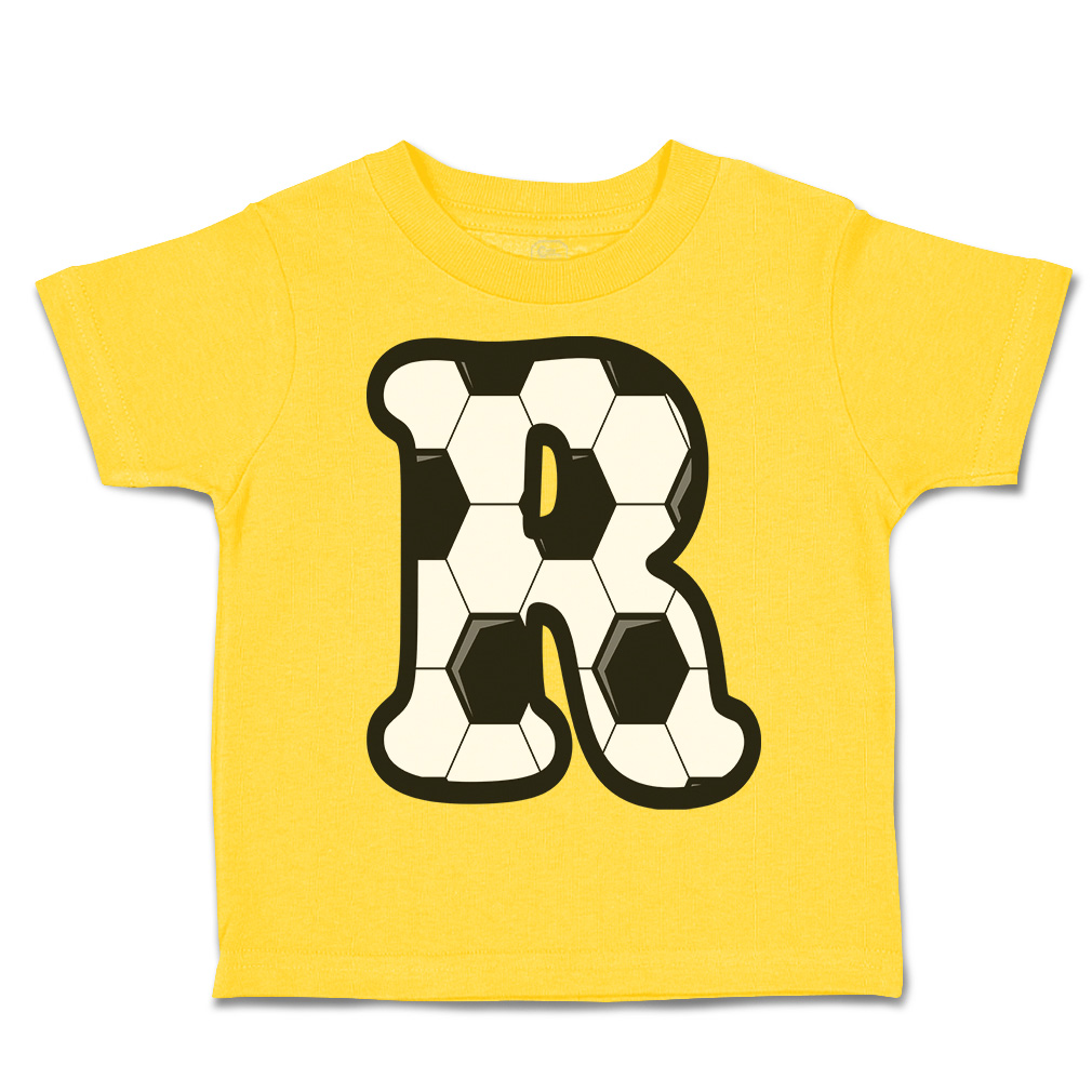 Toddler T-Shirt Soccer R Letter Alphabet Euro Cup Boy & Girl Clothes Cotton - Picture 32 of 39