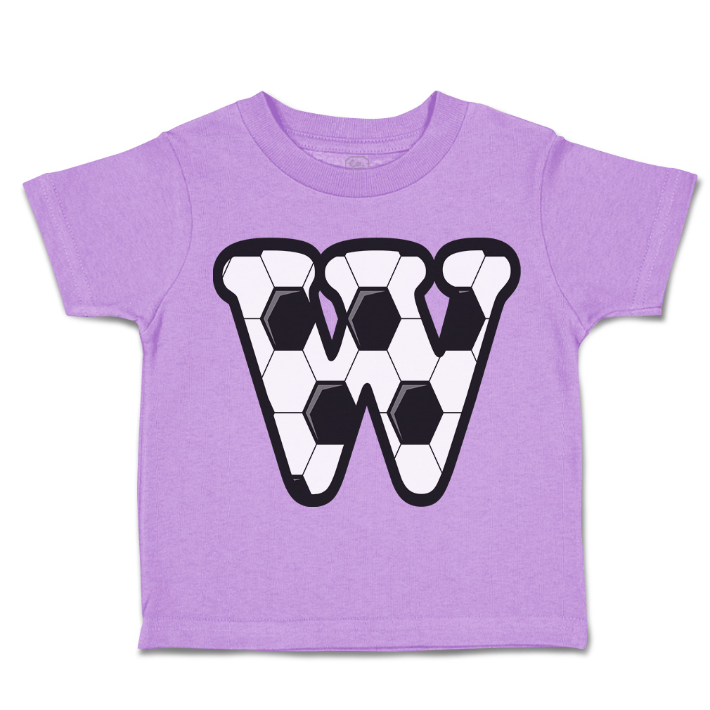 Toddler T-Shirt Soccer W Letter Alphabet Euro Cup Boy & Girl Clothes Cotton - Picture 30 of 39