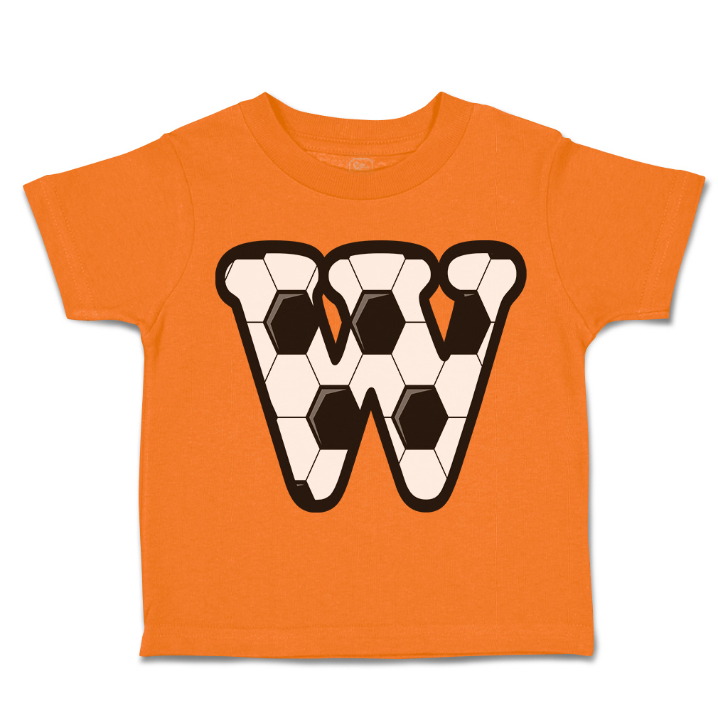 Toddler T-Shirt Soccer W Letter Alphabet Euro Cup Boy & Girl Clothes Cotton - Picture 24 of 39