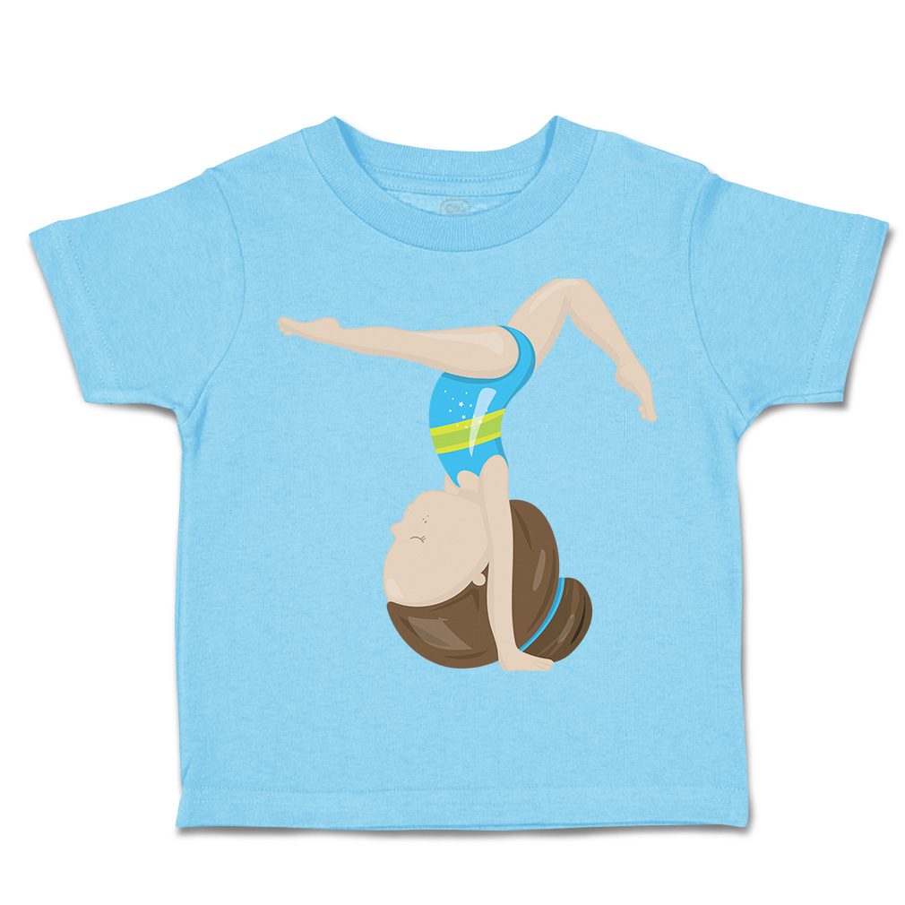 Toddler T-Shirt Gymnastic Blue Suit Brown Sports Gymnastics Boy & Girl Clothes - Picture 16 of 39