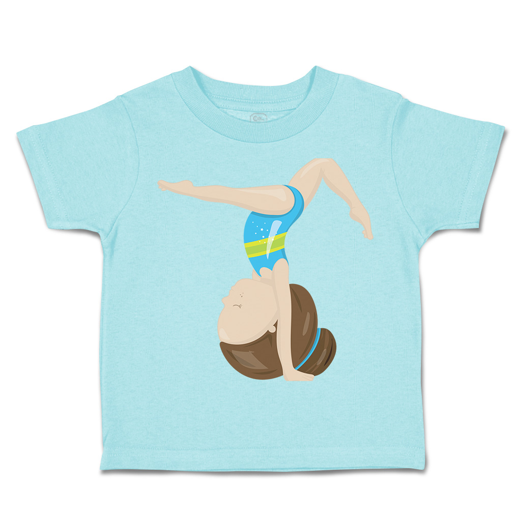 Toddler T-Shirt Gymnastic Blue Suit Brown Sports Gymnastics Boy & Girl Clothes - Picture 18 of 39