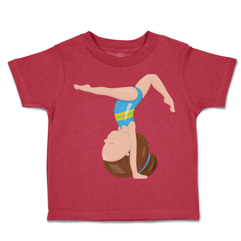 Toddler T-Shirt Gymnastic Blue Suit Brown Sports Gymnastics Boy & Girl Clothes - Picture 28 of 39
