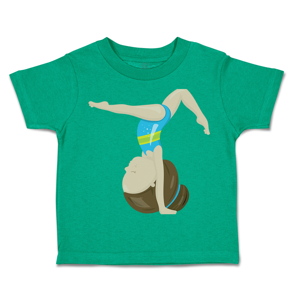 Toddler T-Shirt Gymnastic Blue Suit Brown Sports Gymnastics Boy & Girl Clothes - Picture 36 of 39