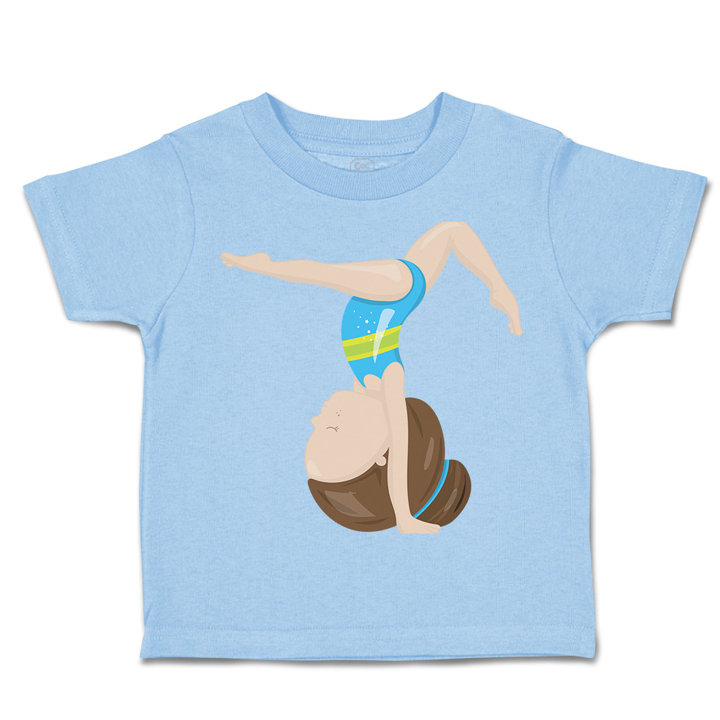Toddler T-Shirt Gymnastic Blue Suit Brown Sports Gymnastics Boy & Girl Clothes - Picture 14 of 39