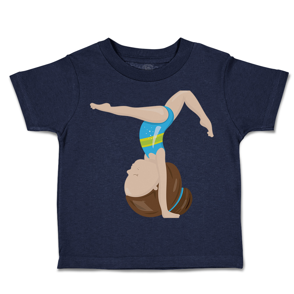 Toddler T-Shirt Gymnastic Blue Suit Brown Sports Gymnastics Boy & Girl Clothes - Picture 10 of 39