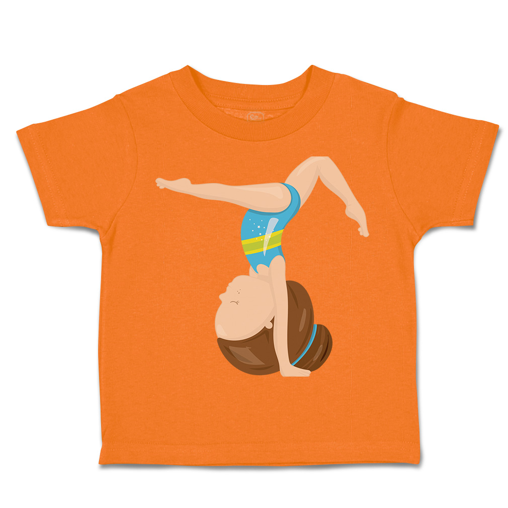 Toddler T-Shirt Gymnastic Blue Suit Brown Sports Gymnastics Boy & Girl Clothes - Picture 24 of 39