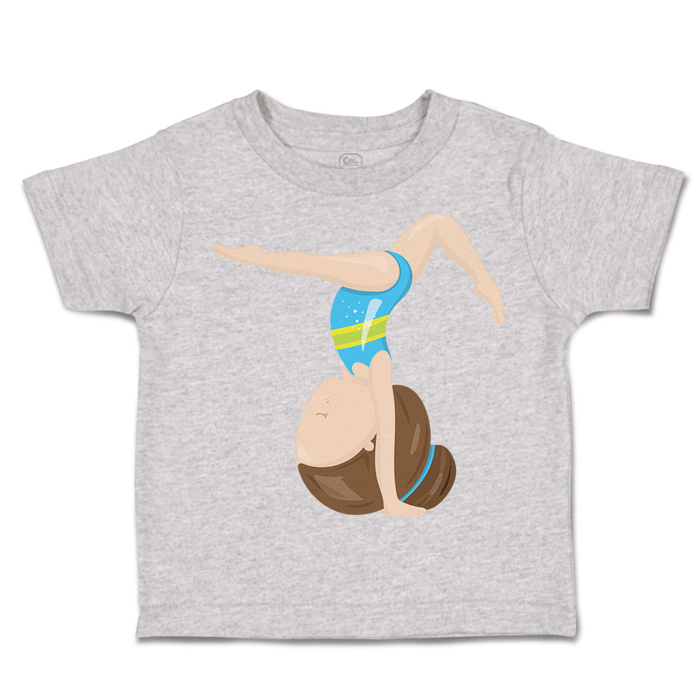 Toddler T-Shirt Gymnastic Blue Suit Brown Sports Gymnastics Boy & Girl Clothes - Picture 6 of 39