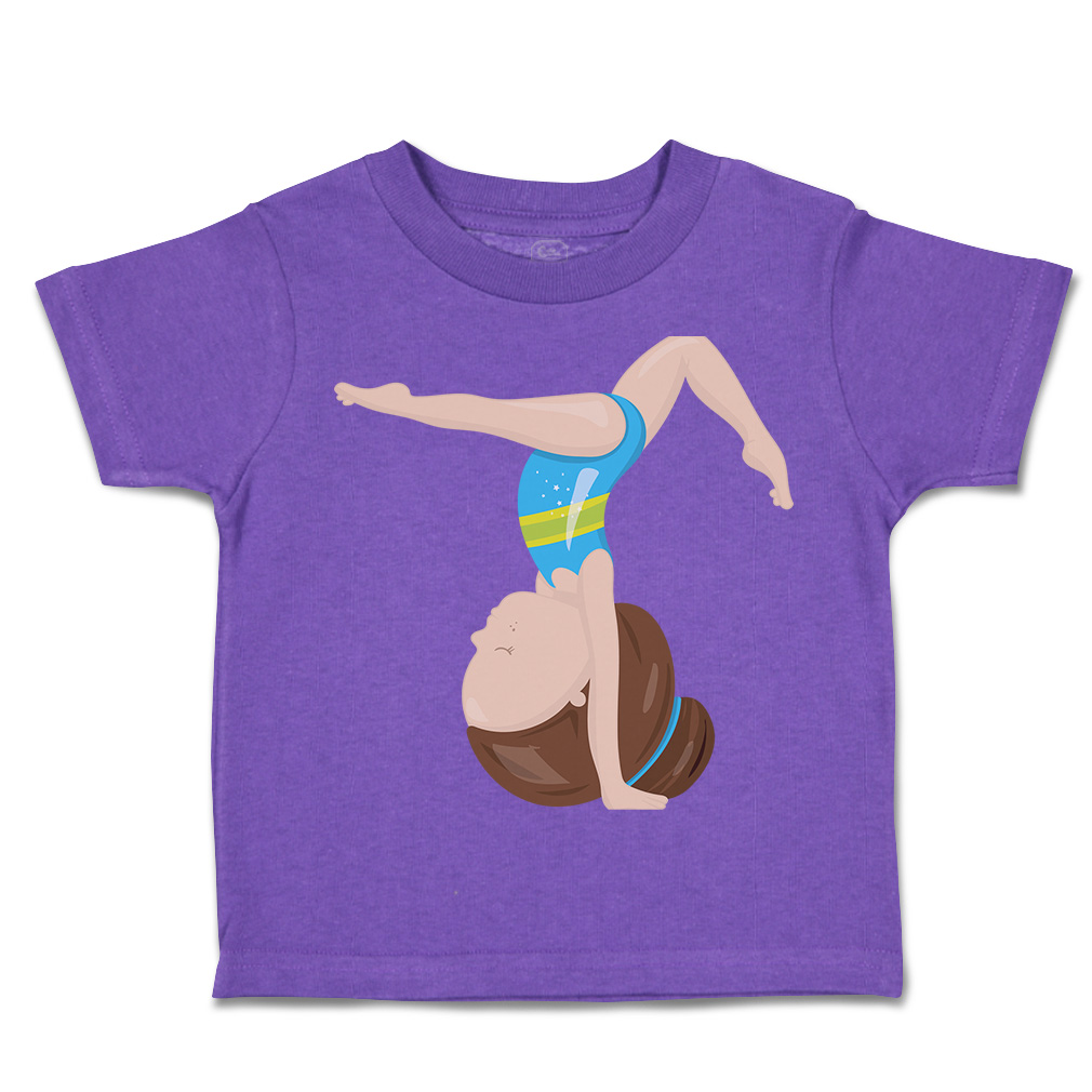 Toddler T-Shirt Gymnastic Blue Suit Brown Sports Gymnastics Boy & Girl Clothes - Picture 38 of 39