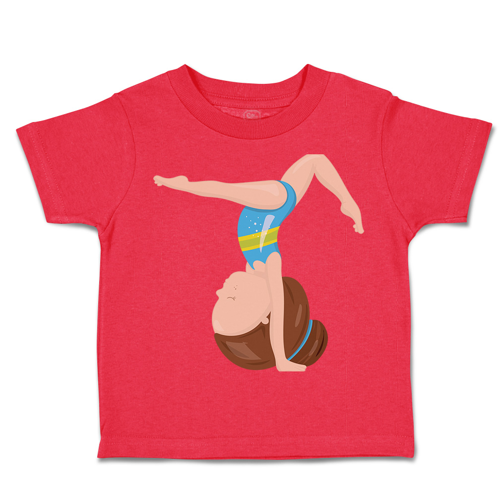 Toddler T-Shirt Gymnastic Blue Suit Brown Sports Gymnastics Boy & Girl Clothes - Picture 26 of 39