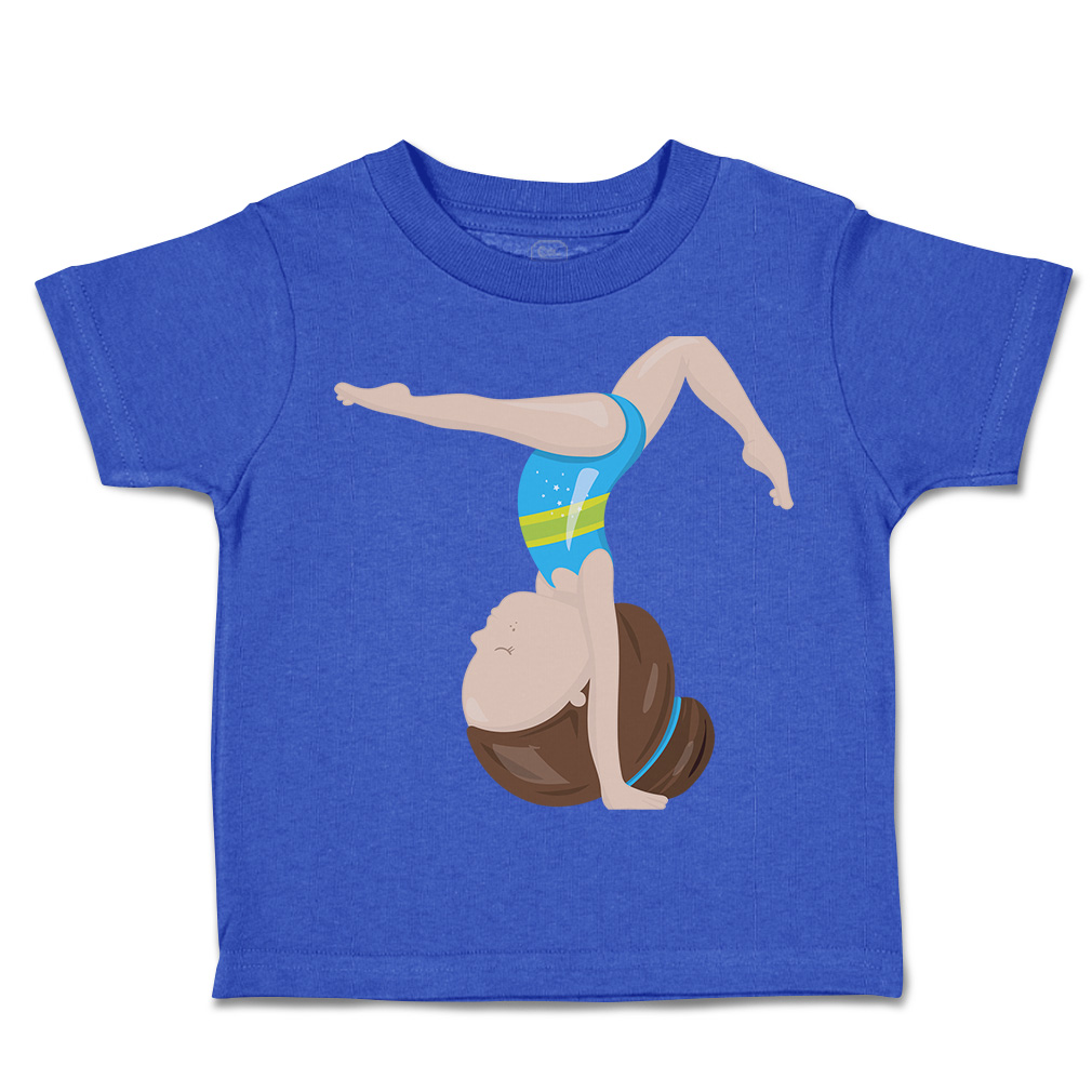 Toddler T-Shirt Gymnastic Blue Suit Brown Sports Gymnastics Boy & Girl Clothes - Picture 12 of 39