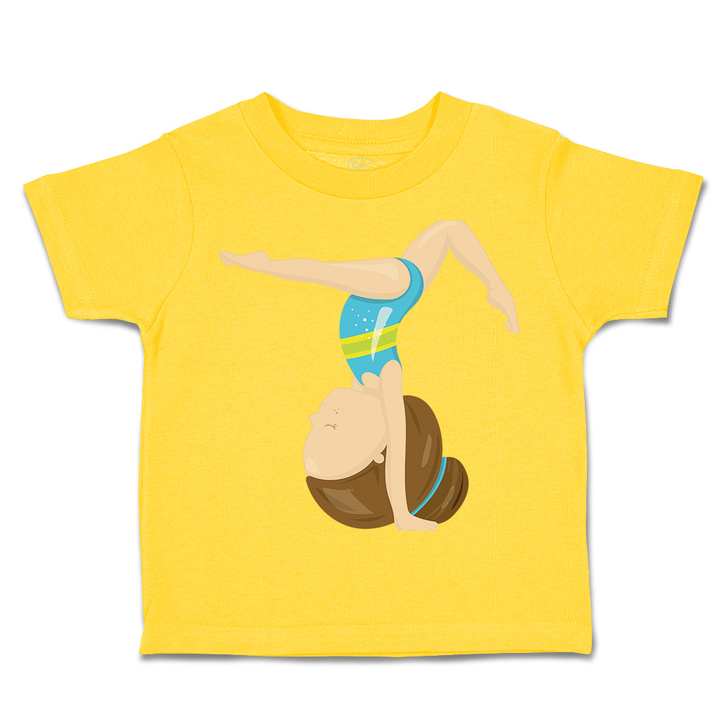 Toddler T-Shirt Gymnastic Blue Suit Brown Sports Gymnastics Boy & Girl Clothes - Picture 32 of 39