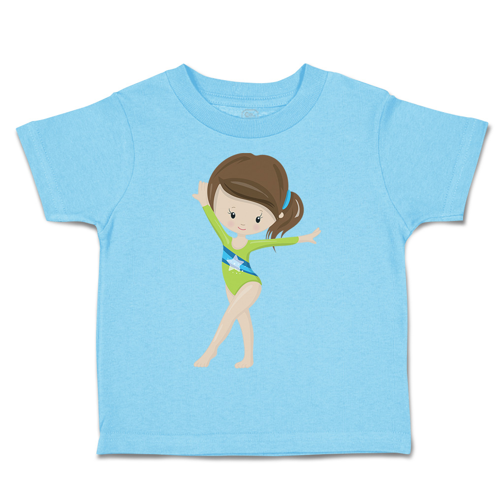 Toddler T-Shirt Gymnastic Green Suit Brown Sports Gymnastics Boy & Girl Clothes - Picture 16 of 39