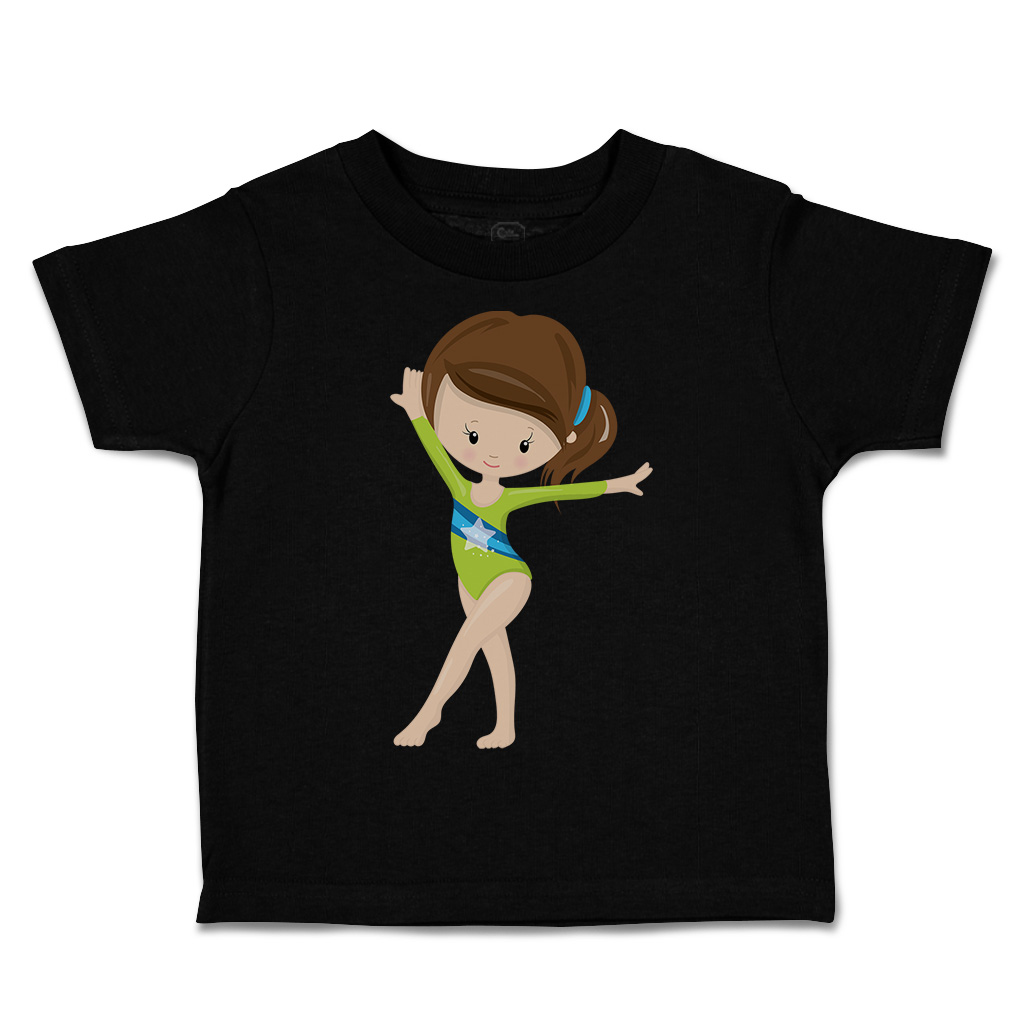 Toddler T-Shirt Gymnastic Green Suit Brown Sports Gymnastics Boy & Girl Clothes - Picture 8 of 39