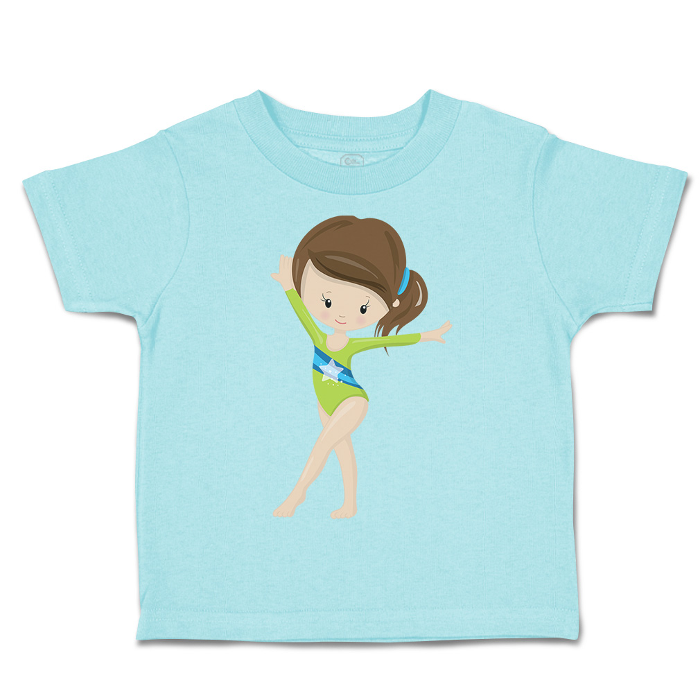 Toddler T-Shirt Gymnastic Green Suit Brown Sports Gymnastics Boy & Girl Clothes - Picture 18 of 39