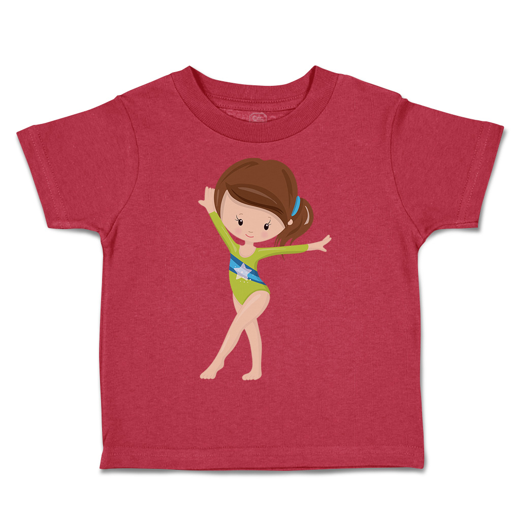 Toddler T-Shirt Gymnastic Green Suit Brown Sports Gymnastics Boy & Girl Clothes - Picture 28 of 39