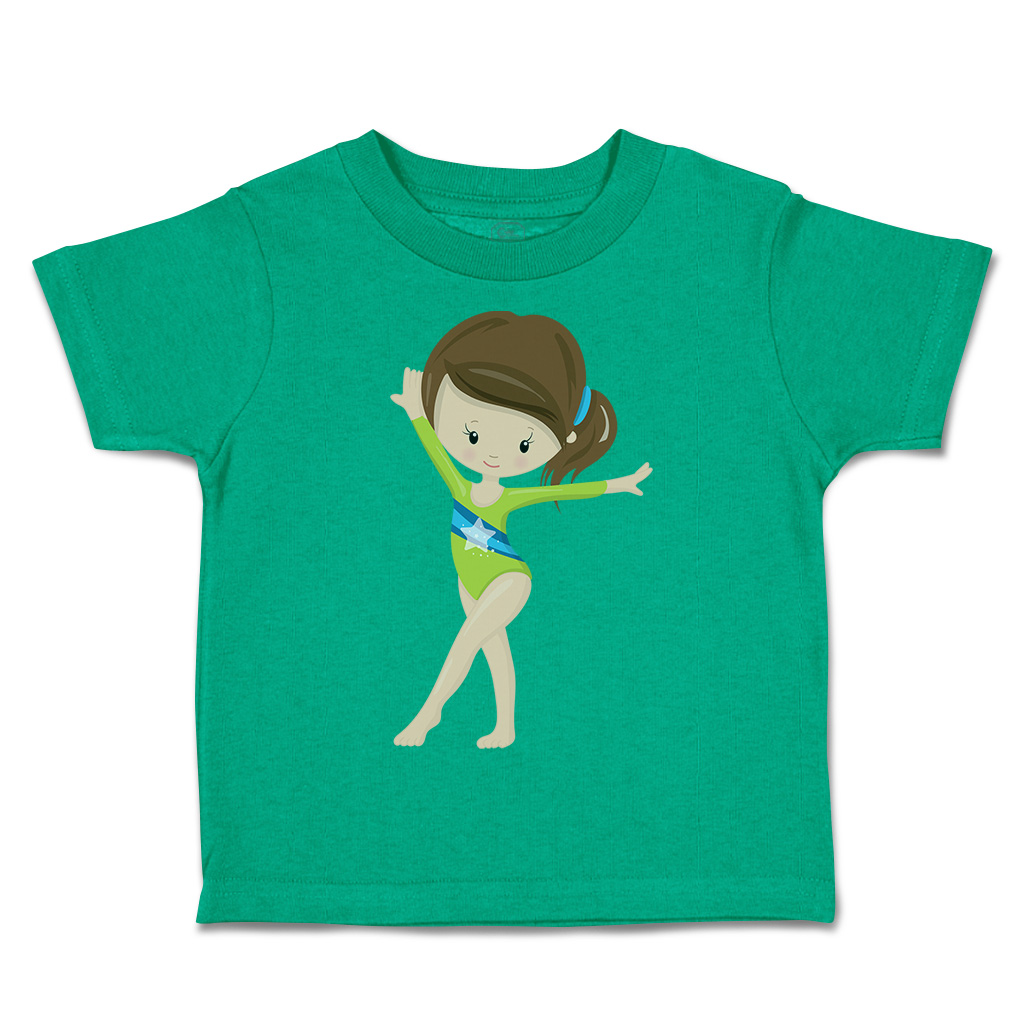 Toddler T-Shirt Gymnastic Green Suit Brown Sports Gymnastics Boy & Girl Clothes - Picture 36 of 39