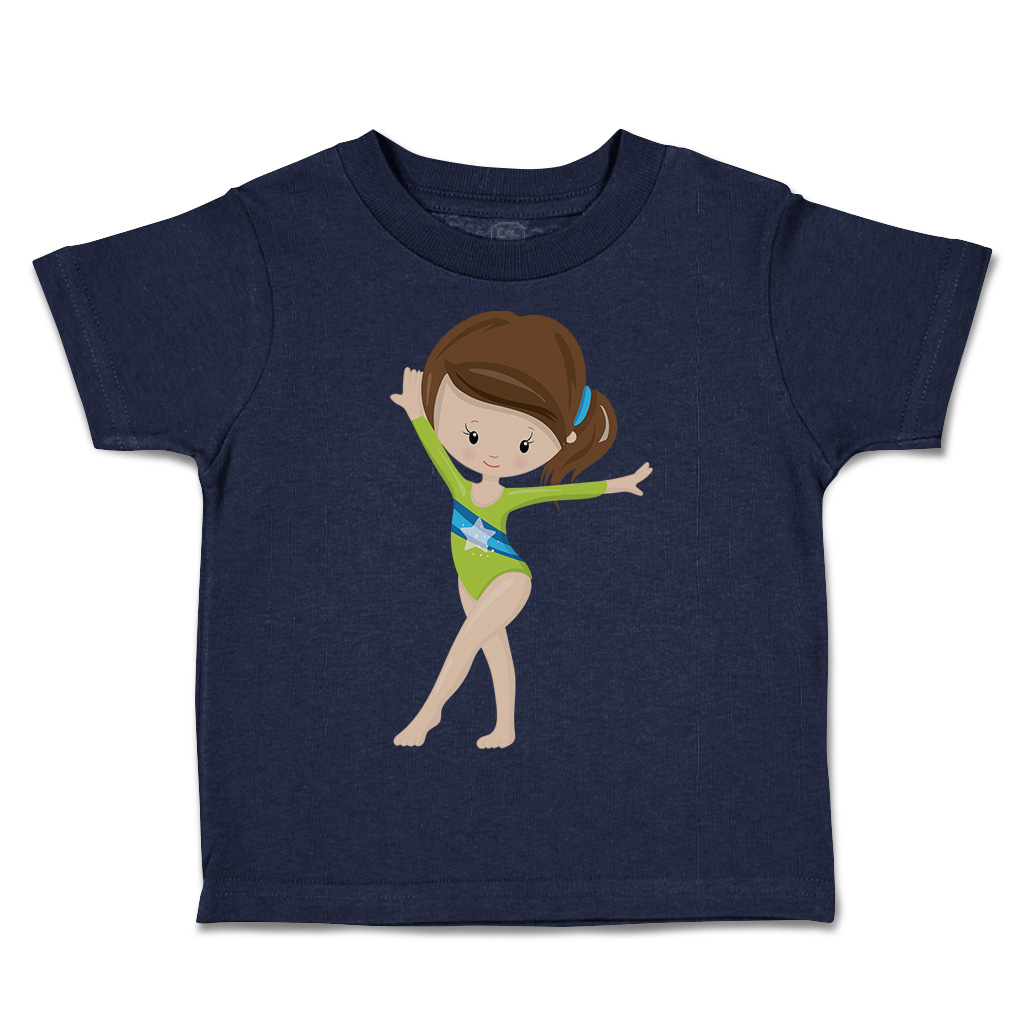 Toddler T-Shirt Gymnastic Green Suit Brown Sports Gymnastics Boy & Girl Clothes - Picture 10 of 39