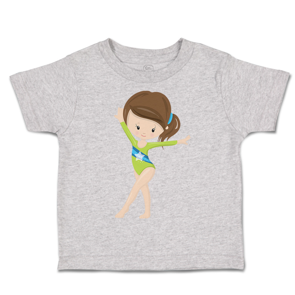 Toddler T-Shirt Gymnastic Green Suit Brown Sports Gymnastics Boy & Girl Clothes - Picture 6 of 39