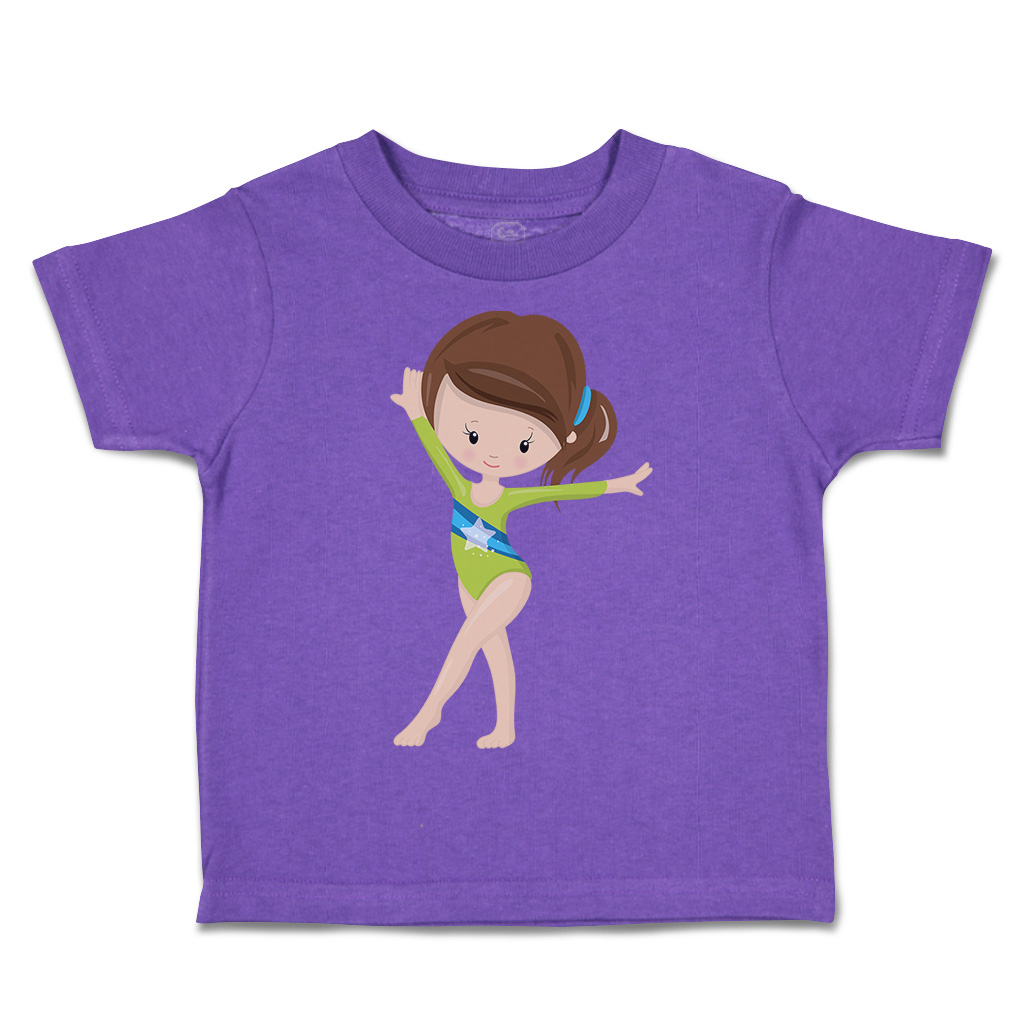 Toddler T-Shirt Gymnastic Green Suit Brown Sports Gymnastics Boy & Girl Clothes - Picture 38 of 39