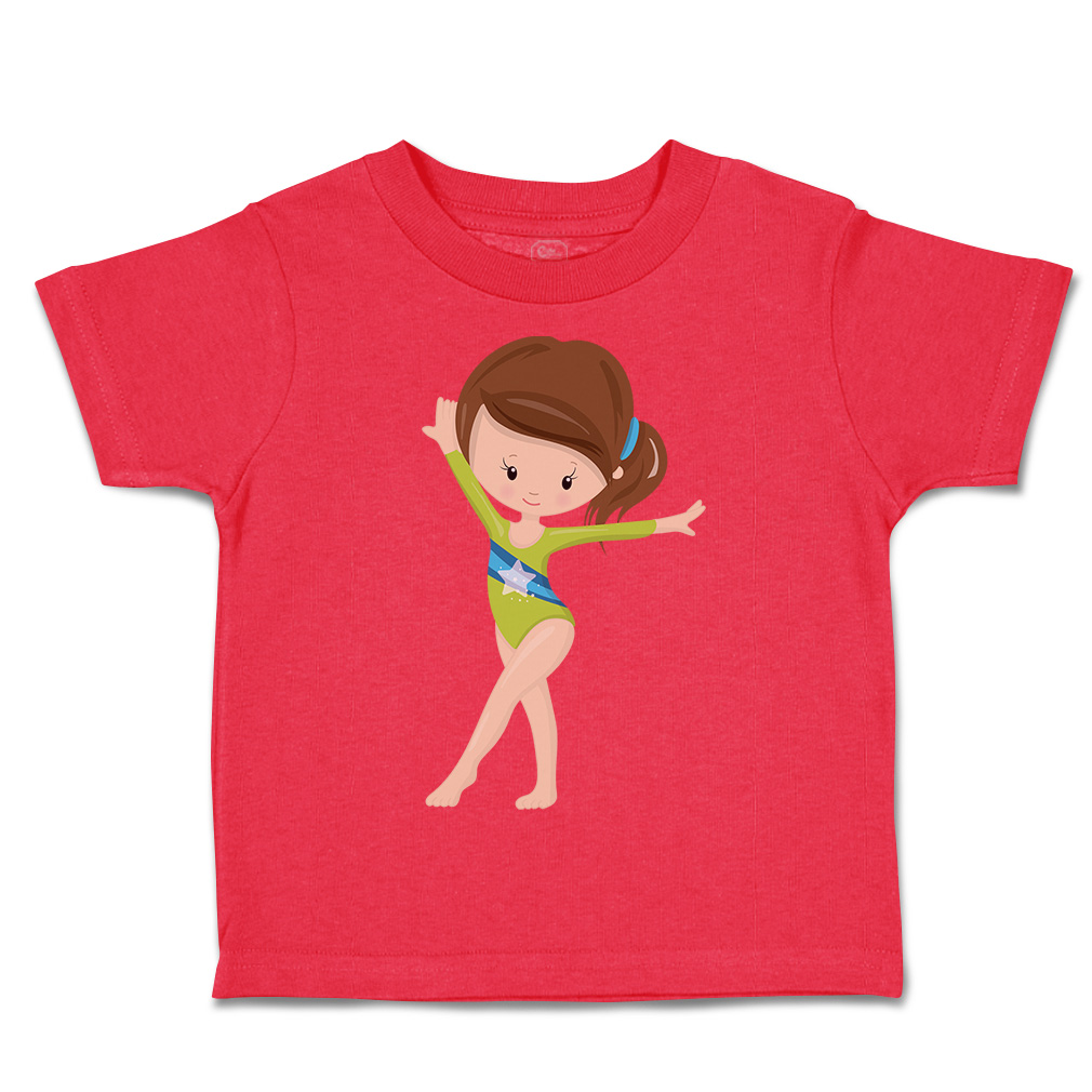 Toddler T-Shirt Gymnastic Green Suit Brown Sports Gymnastics Boy & Girl Clothes - Picture 26 of 39
