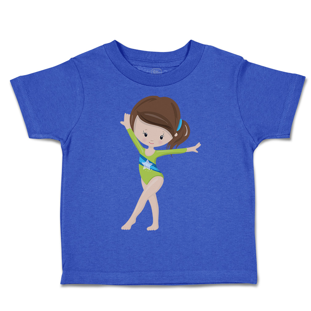 Toddler T-Shirt Gymnastic Green Suit Brown Sports Gymnastics Boy & Girl Clothes - Picture 12 of 39