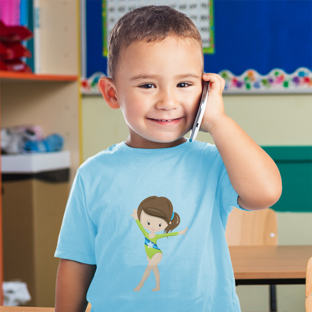 Toddler T-Shirt Gymnastic Green Suit Brown Sports Gymnastics Boy & Girl Clothes - Picture 3 of 39