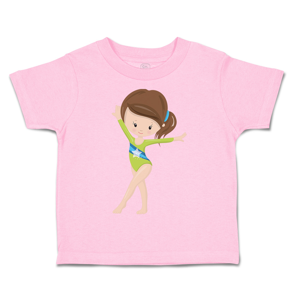 Toddler T-Shirt Gymnastic Green Suit Brown Sports Gymnastics Boy & Girl Clothes - Picture 20 of 39