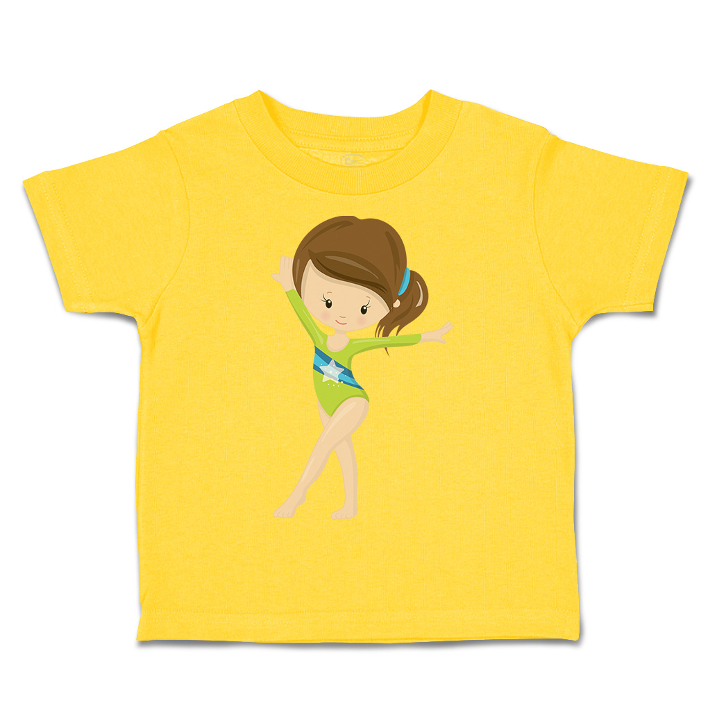 Toddler T-Shirt Gymnastic Green Suit Brown Sports Gymnastics Boy & Girl Clothes - Picture 32 of 39